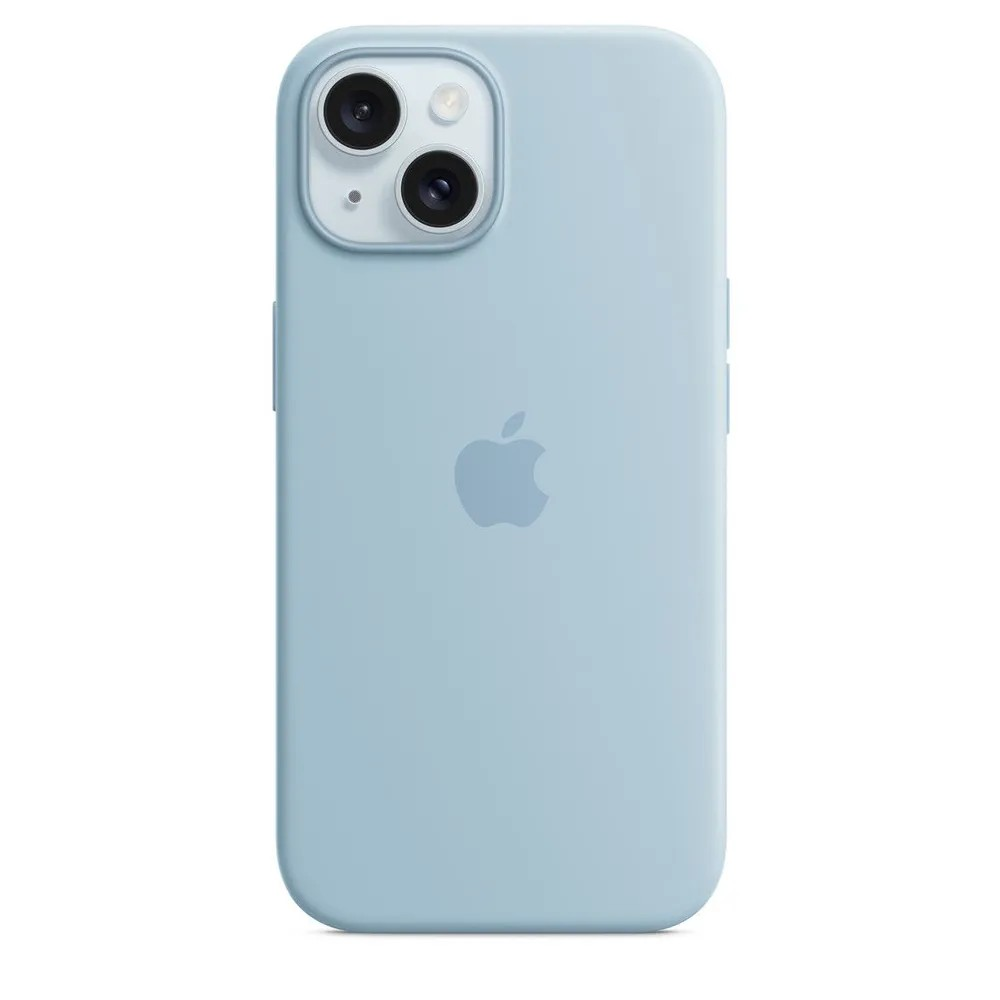 Чехол Silicone Case with MagSafe для iPhone 15 Light Blue