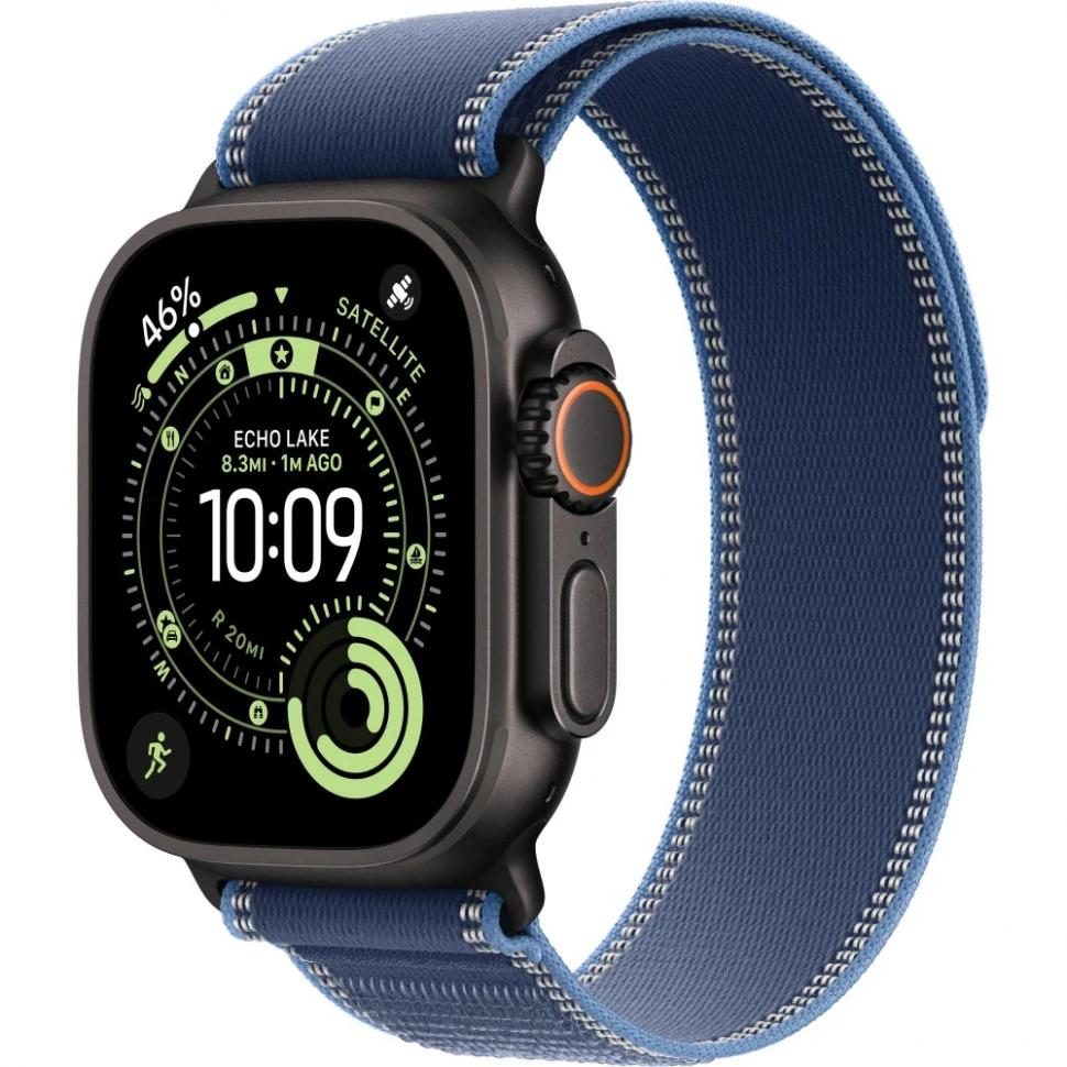 Часы Apple Watch Ultra 3 Black Titanium Blue Trail Loop M/L
