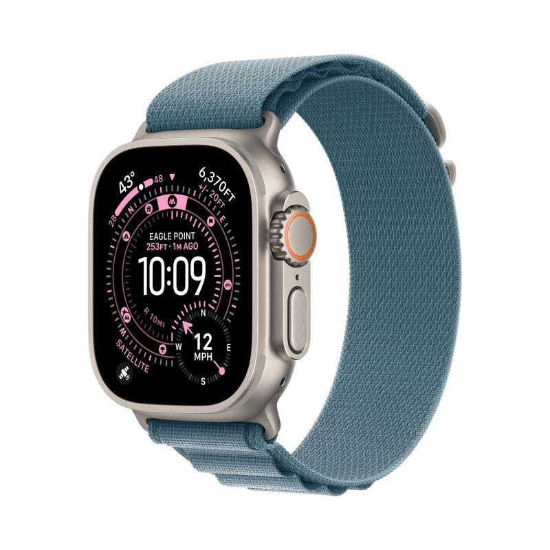 Часы Apple Watch Ultra 3 Natural Titanium Blue Alpine Loop S