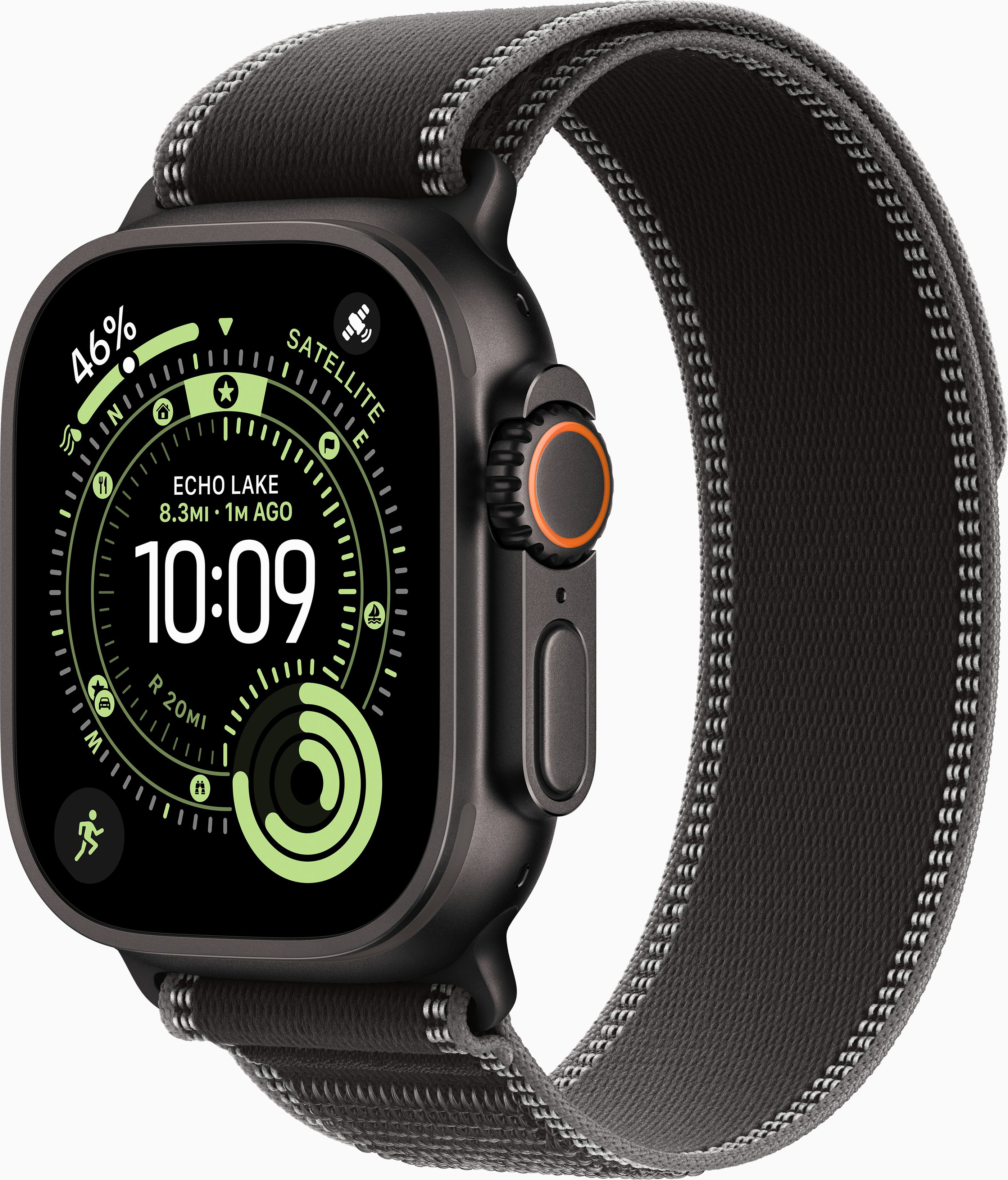 Часы Apple Watch Ultra 3 Black Titanium Black Trail Loop S/M