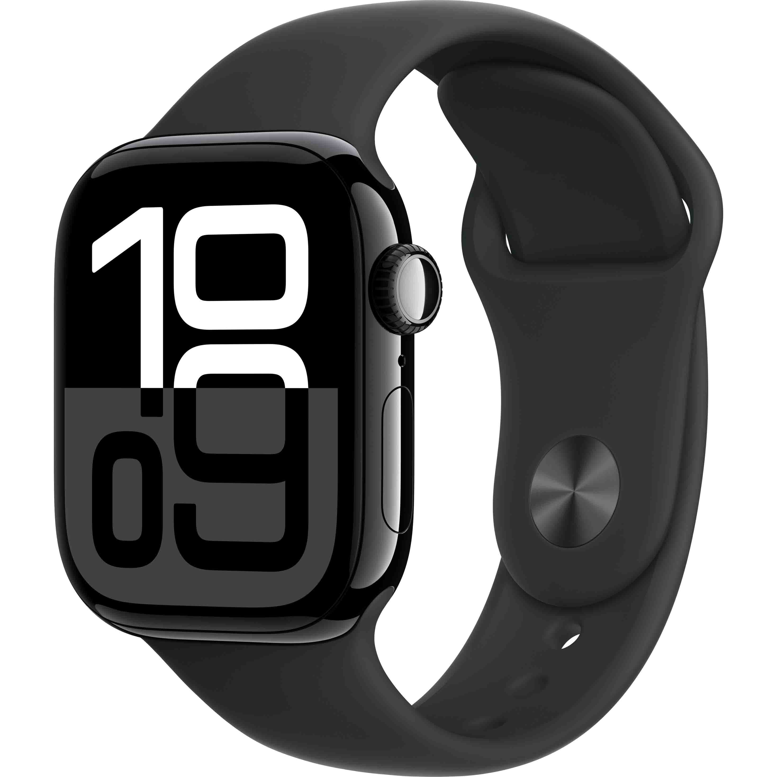 Часы Apple Watch Series 10 46mm Aluminum Case Jet Black with Black Sport Band M/L