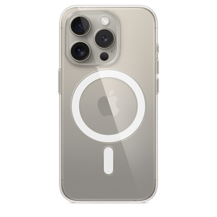 Чехол Clear Case with MagSafe для iPhone 15 Pro Прозрачный