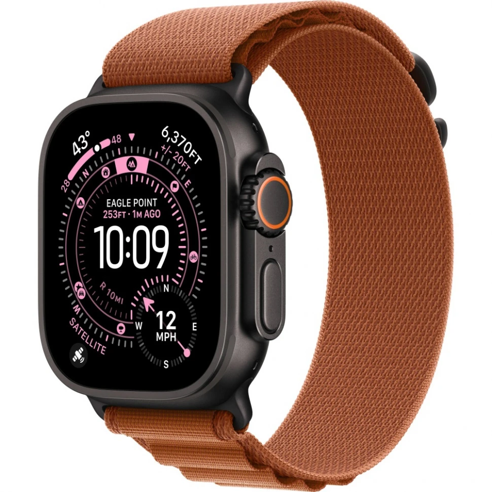 Часы Apple Watch Ultra 3 Black Titanium Terra Cotta Alpine Loop M