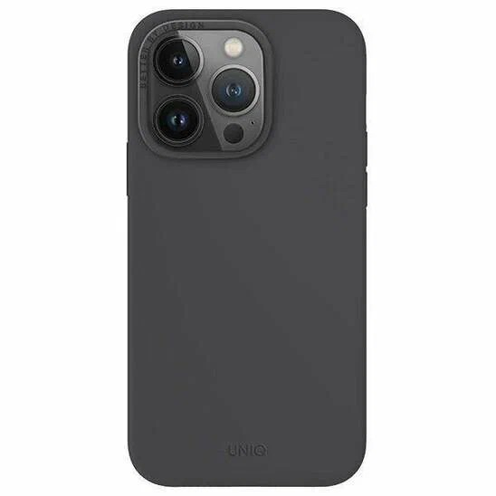 Чехол силиконовый Uniq Lino Hue with MagSafe для iPhone 15 Pro Серый