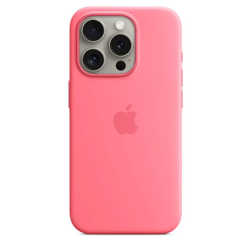 Чехол Silicone Case with MagSafe для iPhone 15 Pro Max Pink