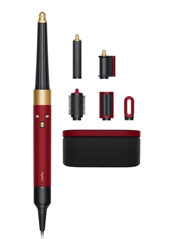 Стайлер Dyson Airwrap i.d. Long HS08 Straight+Wavy, красный бархат/золото (Red Velvet/Gold)