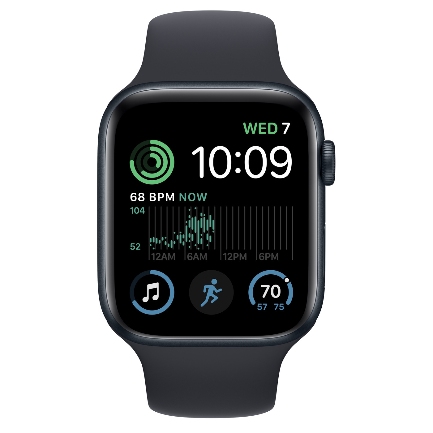 Часы Apple Watch SE 2024 40mm Midnight Aluminum Case with Sport Band S/M