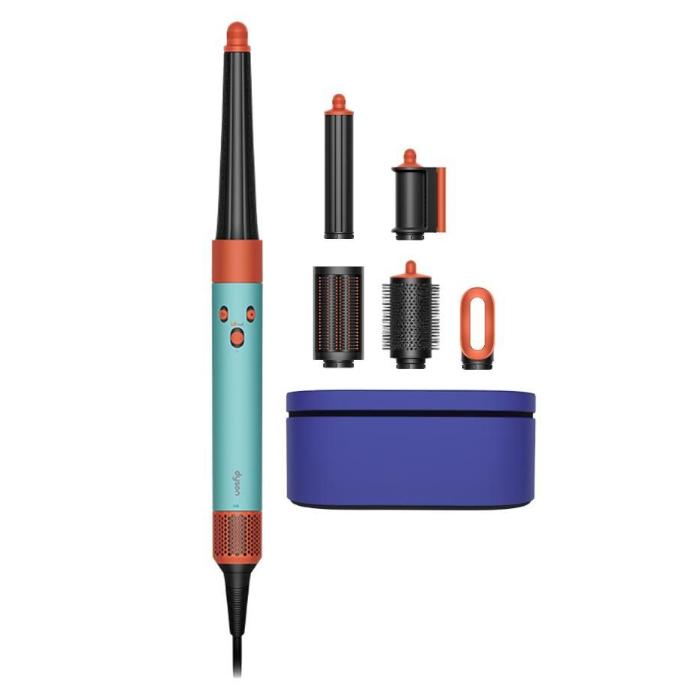 Стайлер Dyson Airwrap i.d. Long HS08 Straight+Wavy, бирюзовый/оранжевый (Ceramic Patina/Topaz)