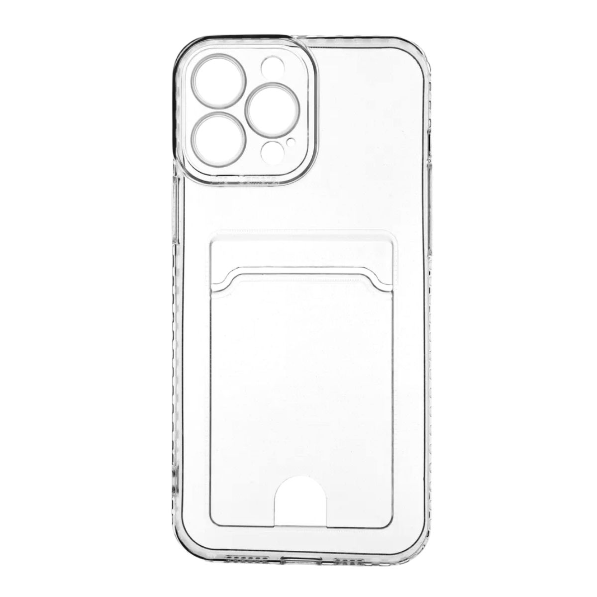 Чехол силиконовый Card Case для iPhone 14 Pro Max Прозрачный
