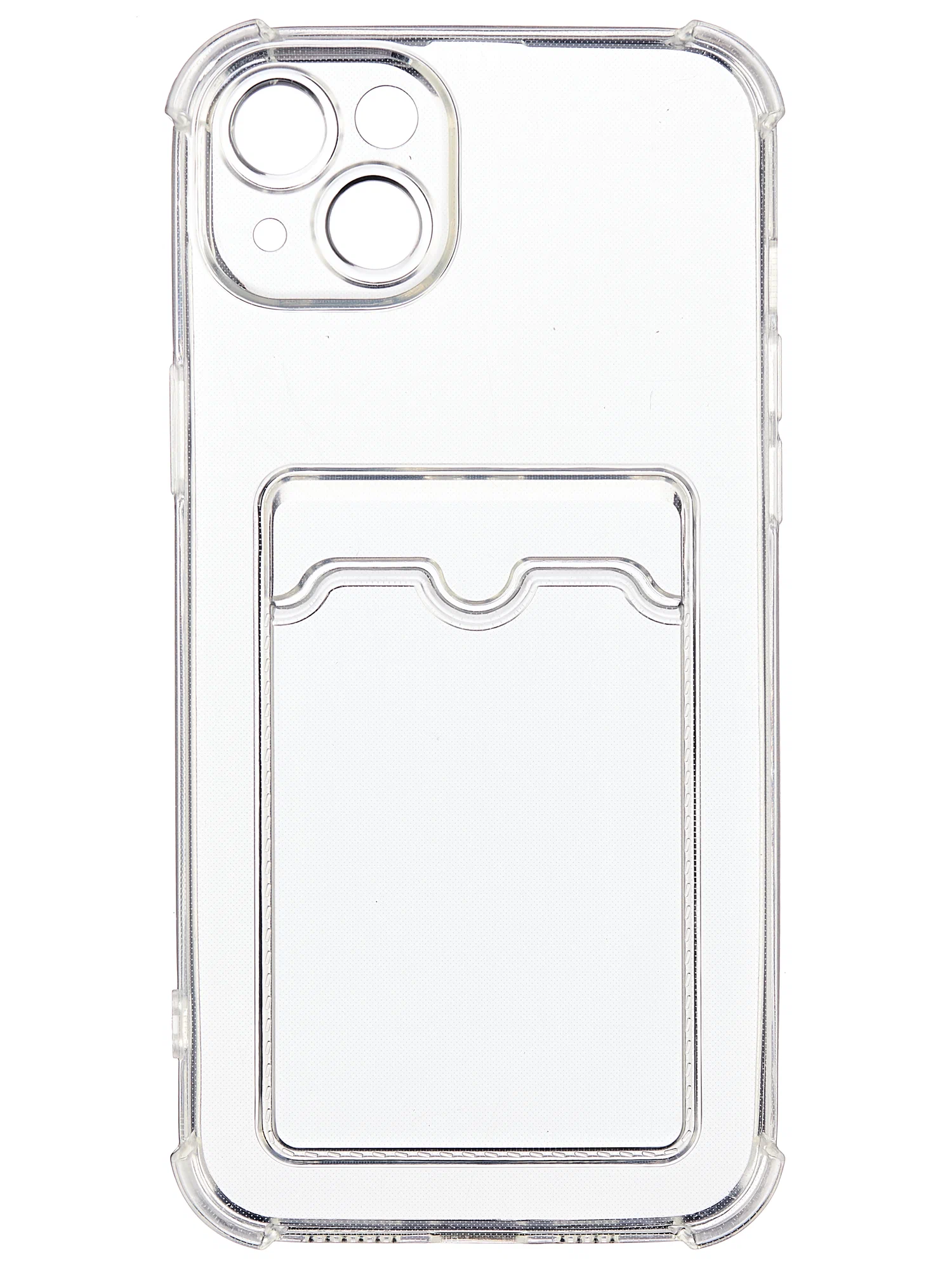Чехол силиконовый Card Case для iPhone 14 Прозрачный