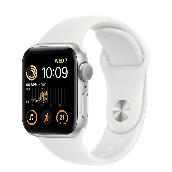 Часы Apple Watch SE 2024 40mm Silver Aluminum Case with Sport Band S/M